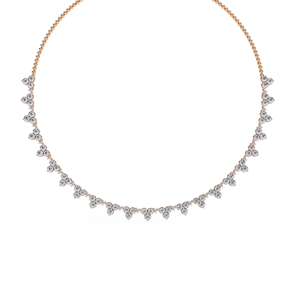 2.14 CT Round  Cut Lab Grown And Natural Very Elegant Stunning  Diamond Necklace For Bridal - HIGHCARAT DIAMONDS
