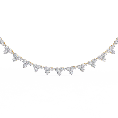 2.14 CT Round  Cut Lab Grown And Natural Very Elegant Stunning  Diamond Necklace For Bridal - HIGHCARAT DIAMONDS