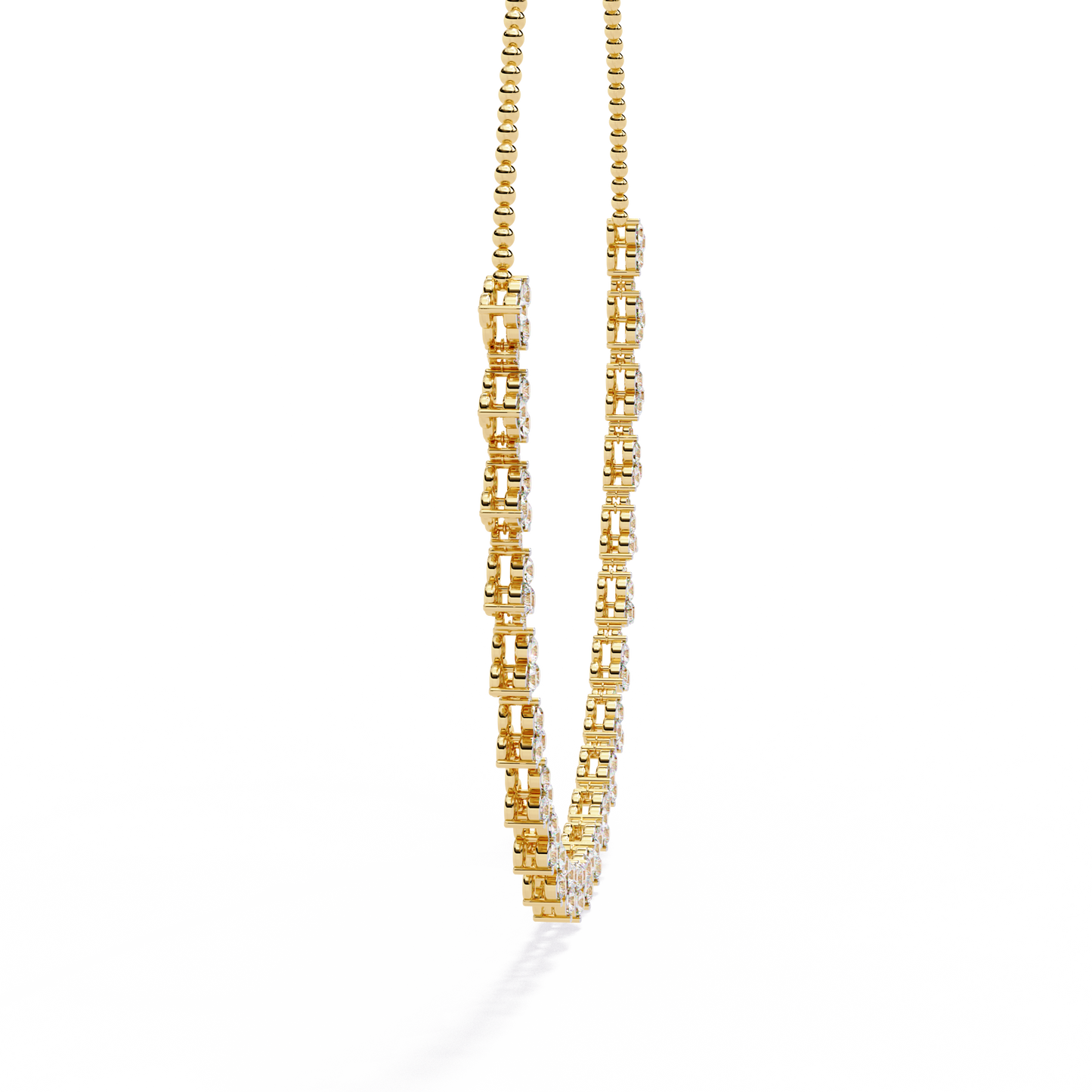2.14 CT Round  Cut Lab Grown And Natural Very Elegant Stunning  Diamond Necklace For Bridal - HIGHCARAT DIAMONDS
