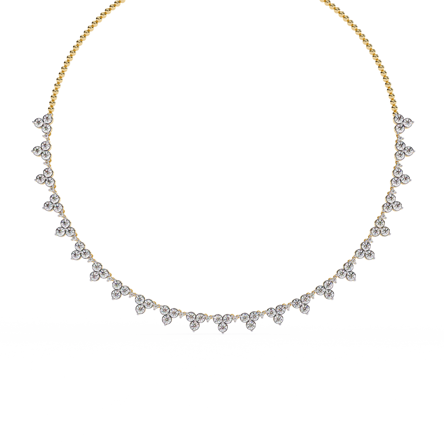 2.14 CT Round  Cut Lab Grown And Natural Very Elegant Stunning  Diamond Necklace For Bridal - HIGHCARAT DIAMONDS