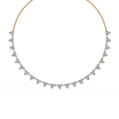 2.14 CT Round  Cut Lab Grown And Natural Very Elegant Stunning  Diamond Necklace For Bridal - HIGHCARAT DIAMONDS