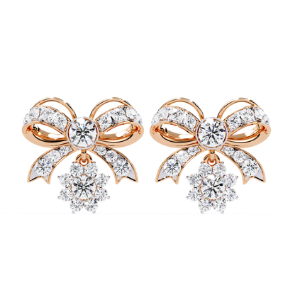 2.21CT Round Cut Diamond Unique Delicate Infinity Shape Stunning Vintage Dainty Stud Earring For Her - HIGHCARAT DIAMONDS