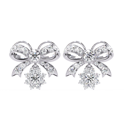 2.21CT Round Cut Diamond Unique Delicate Infinity Shape Stunning Vintage Dainty Stud Earring For Her - HIGHCARAT DIAMONDS