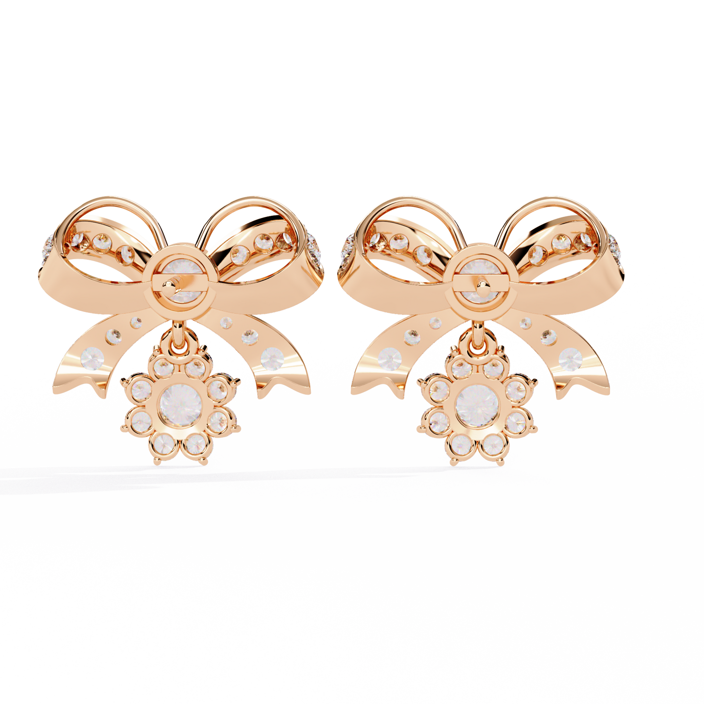 2.21CT Round Cut Diamond Unique Delicate Infinity Shape Stunning Vintage Dainty Stud Earring For Her - HIGHCARAT DIAMONDS