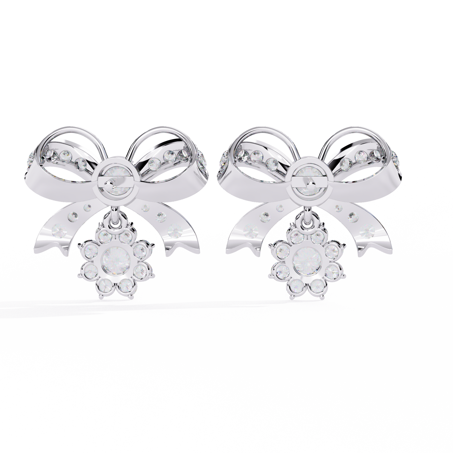 2.21CT Round Cut Diamond Unique Delicate Infinity Shape Stunning Vintage Dainty Stud Earring For Her - HIGHCARAT DIAMONDS