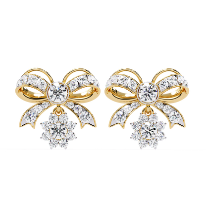 2.21CT Round Cut Diamond Unique Delicate Infinity Shape Stunning Vintage Dainty Stud Earring For Her - HIGHCARAT DIAMONDS