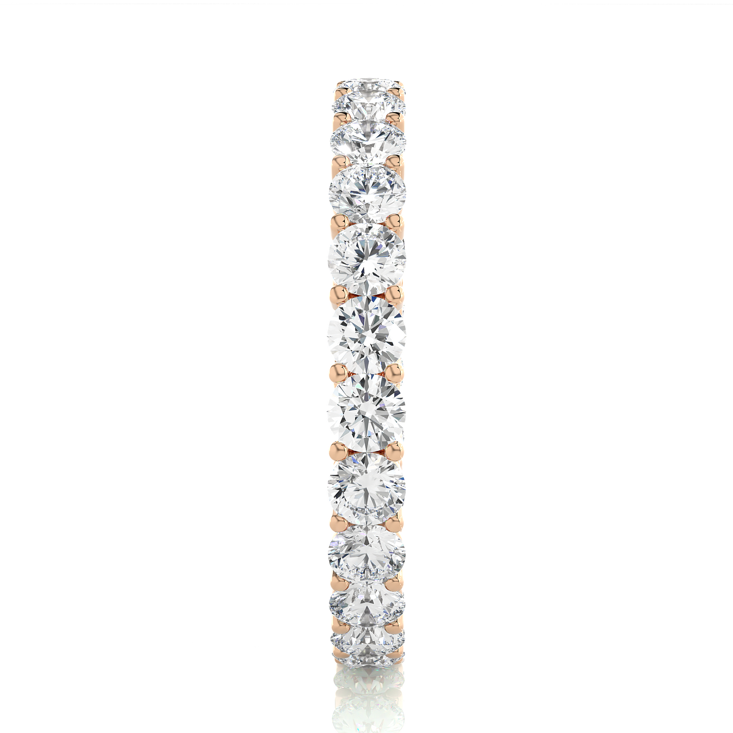 2.28 CT Round Brilliant Lab grown Diamond 14K Gold Wedding Band With Matching Eternity Band - HIGHCARAT DIAMONDS