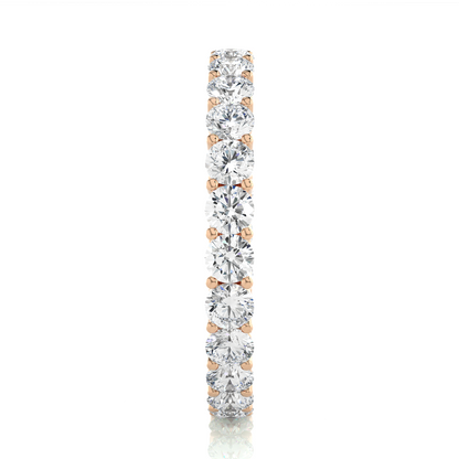 2.28 CT Round Brilliant Lab grown Diamond 14K Gold Wedding Band With Matching Eternity Band - HIGHCARAT DIAMONDS