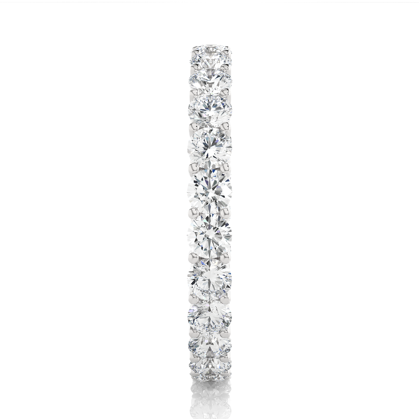 2.28 CT Round Brilliant Lab grown Diamond 14K Gold Wedding Band With Matching Eternity Band - HIGHCARAT DIAMONDS