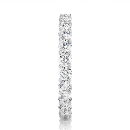 2.28 CT Round Brilliant Lab grown Diamond 14K Gold Wedding Band With Matching Eternity Band - HIGHCARAT DIAMONDS