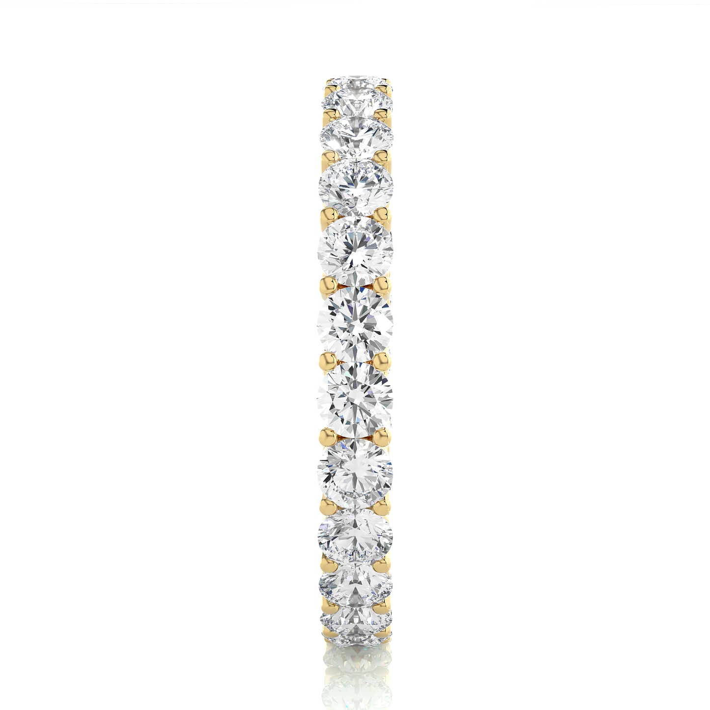2.28 CT Round Brilliant Lab grown Diamond 14K Gold Wedding Band With Matching Eternity Band - HIGHCARAT DIAMONDS
