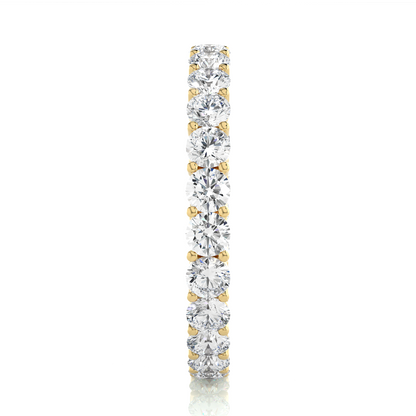 2.28 CT Round Brilliant Lab grown Diamond 14K Gold Wedding Band With Matching Eternity Band - HIGHCARAT DIAMONDS
