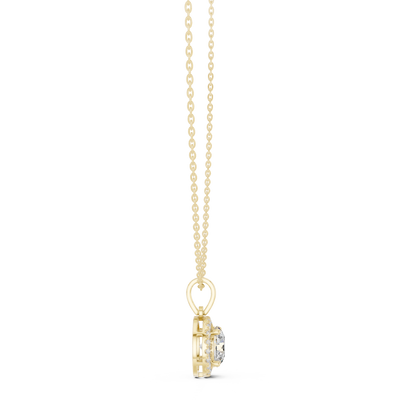 2.29 Ct Round Shape 14k Solid Gold Stunning Sparkling Diamond Pendant For Wedding Wear