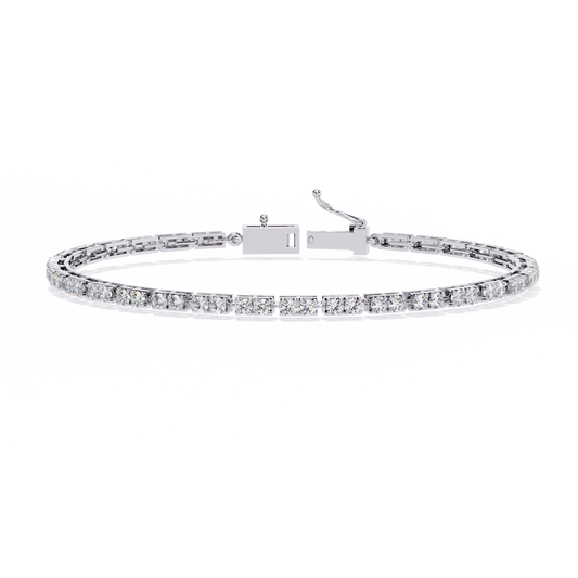 2.30Ct Round Cut Dimond Antique Delicate Minimalist Dainty Vintage Tannins Wedding Bracelet Gift For Women's - HIGHCARAT DIAMONDS