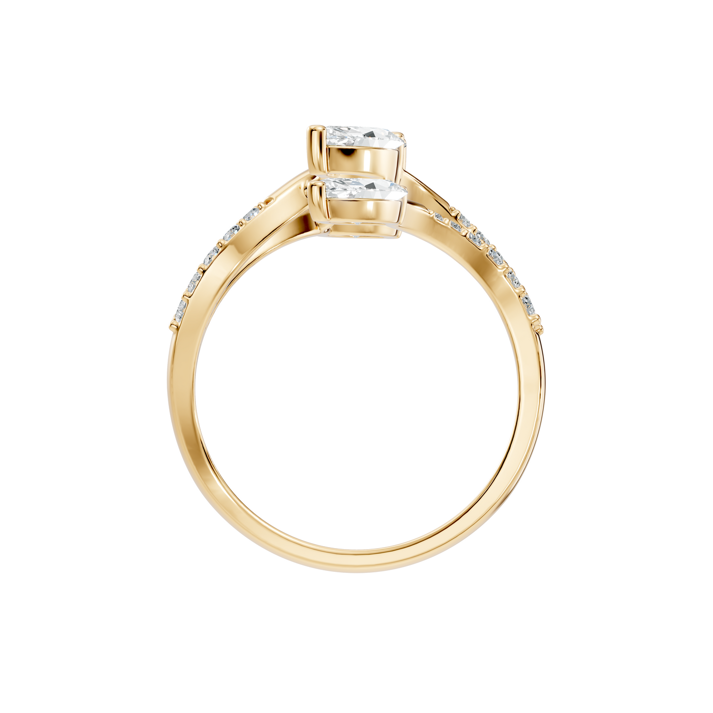 2.30Ct Marquise and Round Cut White Colorless Lab Grown Diamond Vintage Unique Engagement Ring - HIGHCARAT DIAMONDS