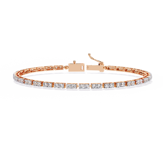 2.30Ct Round Cut Dimond Antique Delicate Minimalist Dainty Vintage Tannins Wedding Bracelet Gift For Women's - HIGHCARAT DIAMONDS
