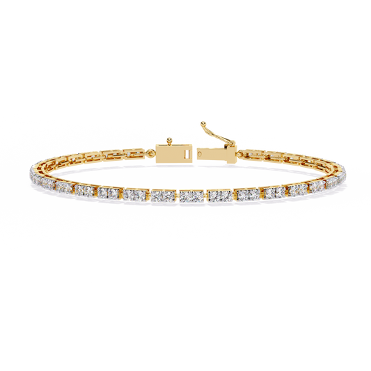 2.30Ct Round Cut Dimond Antique Delicate Minimalist Dainty Vintage Tannins Wedding Bracelet Gift For Women's - HIGHCARAT DIAMONDS
