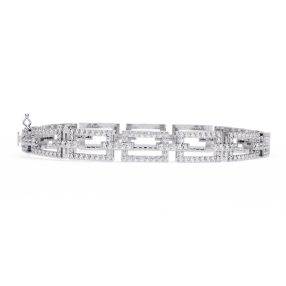 2.31Ct Round Cut Top Grade Diamond Delicate Vintage Elegant Stunning Timeless Bridesmaid Line Bracelet For Gift - HIGHCARAT DIAMONDS