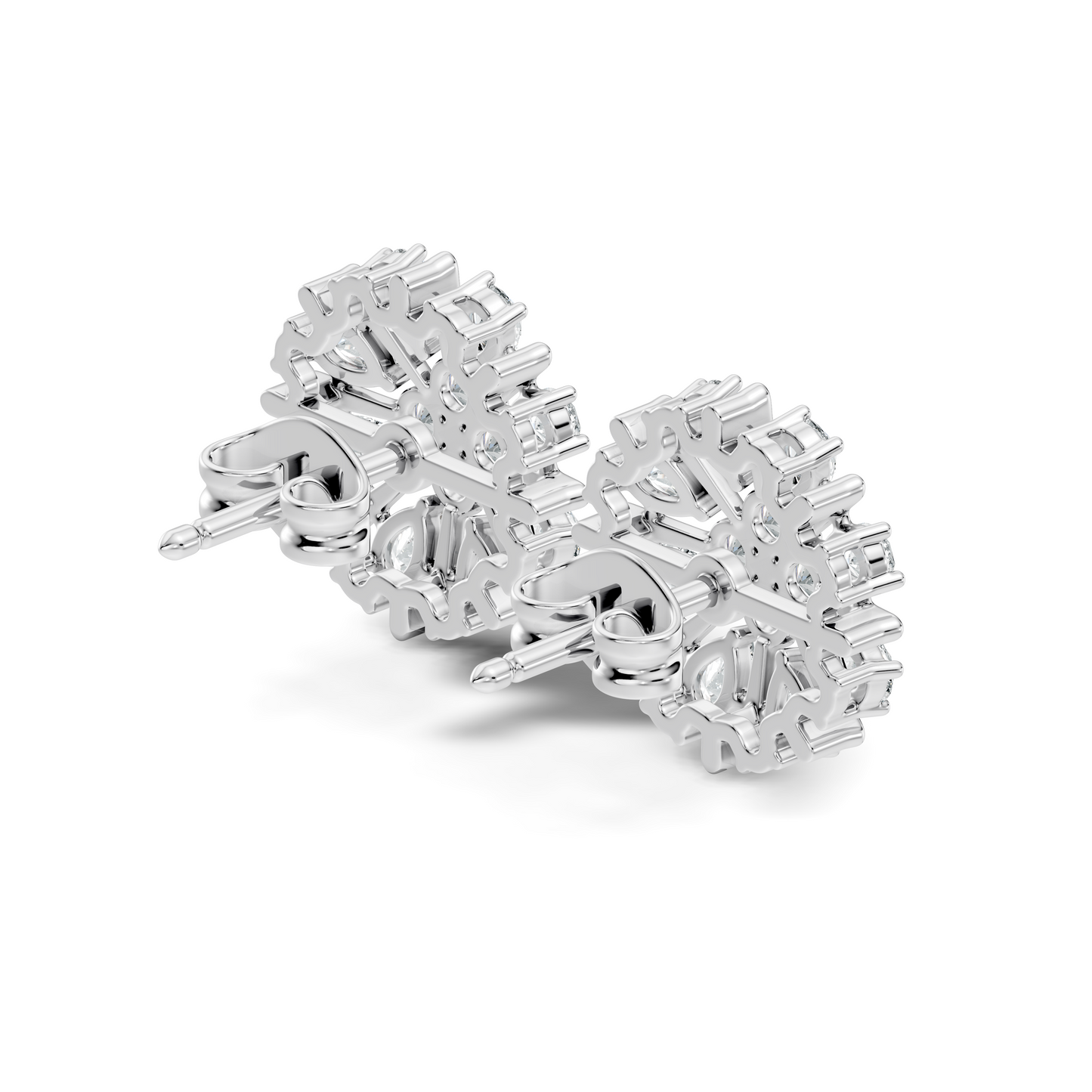 2.32 Ct Sparkling Round Style Round & Pear Shape Natural-Lab Grown Diamond Esthetical Party Wear Diamond Earrings For Women