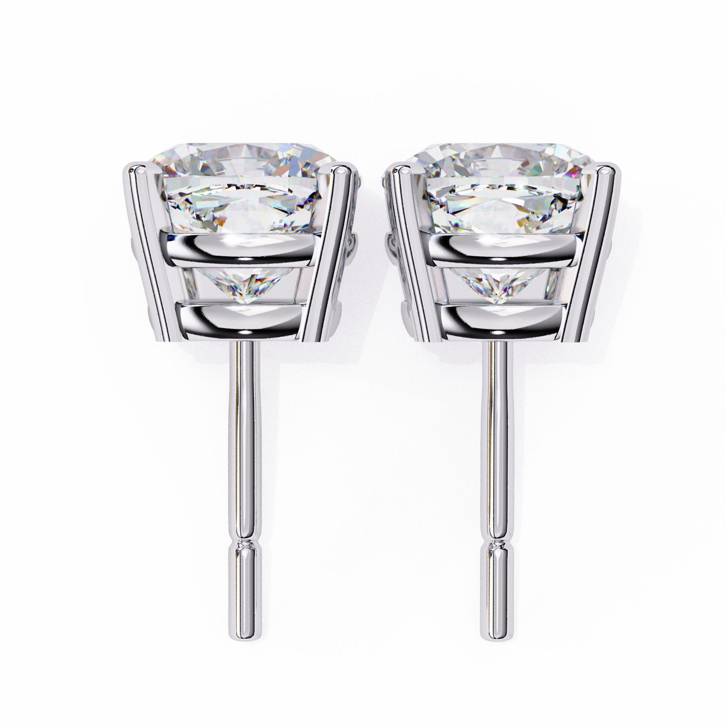 Vintage 2.33Ct Cushion Cut White Colorless Diamond Minimalist Classic Cluster Stud Earring Gift For Her - HIGHCARAT DIAMONDS