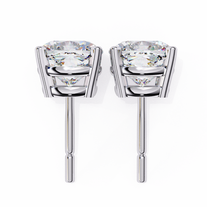Vintage 2.33Ct Cushion Cut White Colorless Diamond Minimalist Classic Cluster Stud Earring Gift For Her - HIGHCARAT DIAMONDS