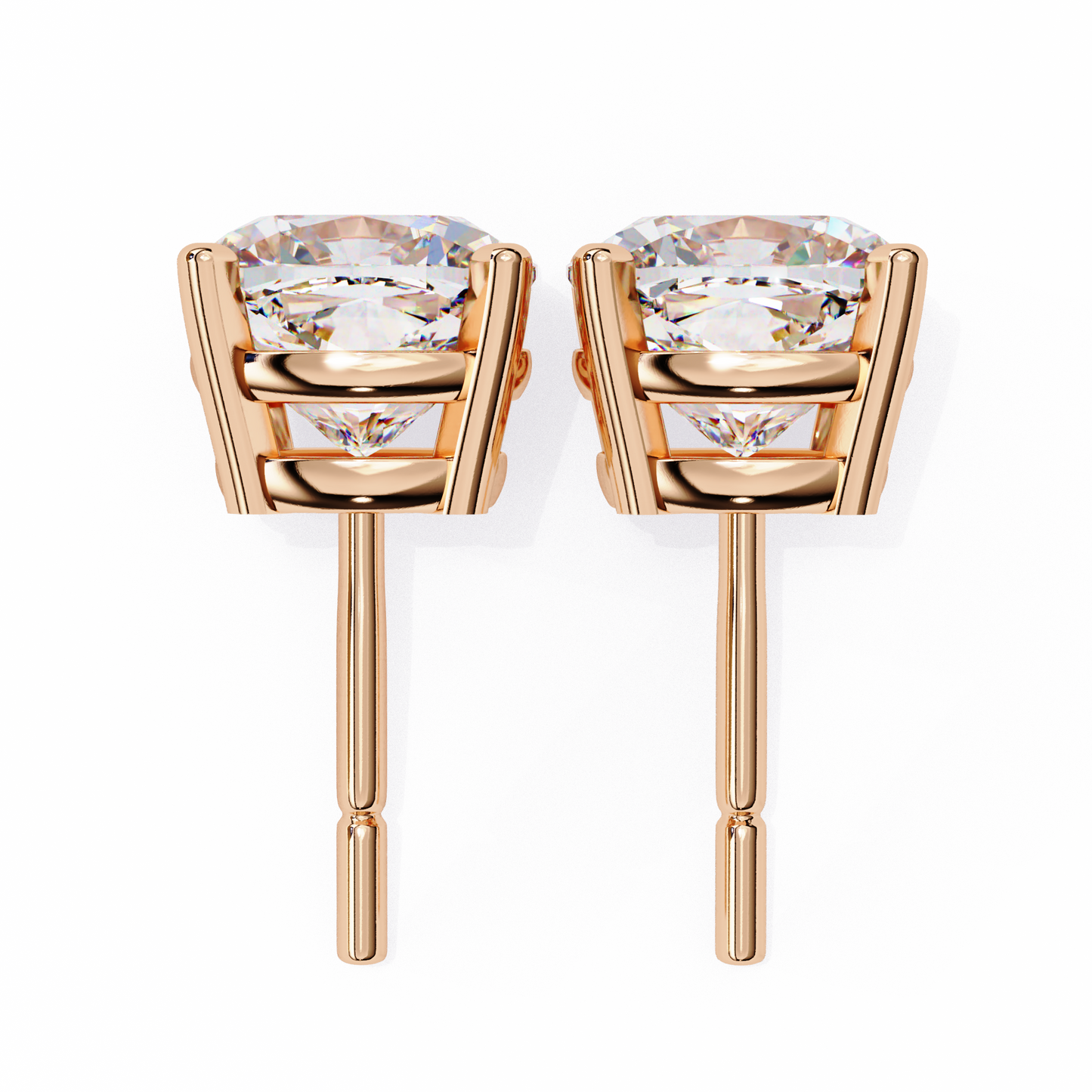 Vintage 2.33Ct Cushion Cut White Colorless Diamond Minimalist Classic Cluster Stud Earring Gift For Her - HIGHCARAT DIAMONDS
