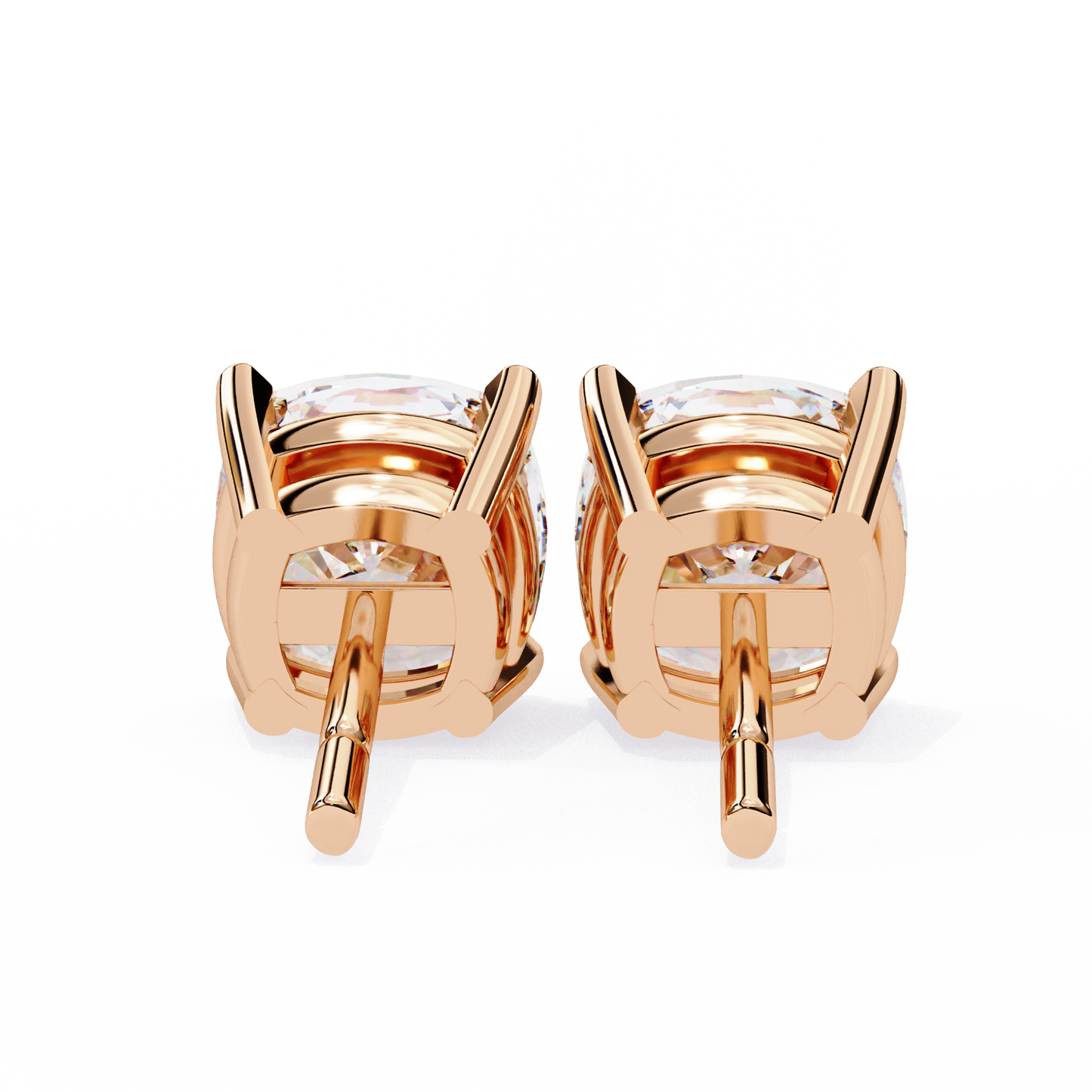 Vintage 2.33Ct Cushion Cut White Colorless Diamond Minimalist Classic Cluster Stud Earring Gift For Her - HIGHCARAT DIAMONDS