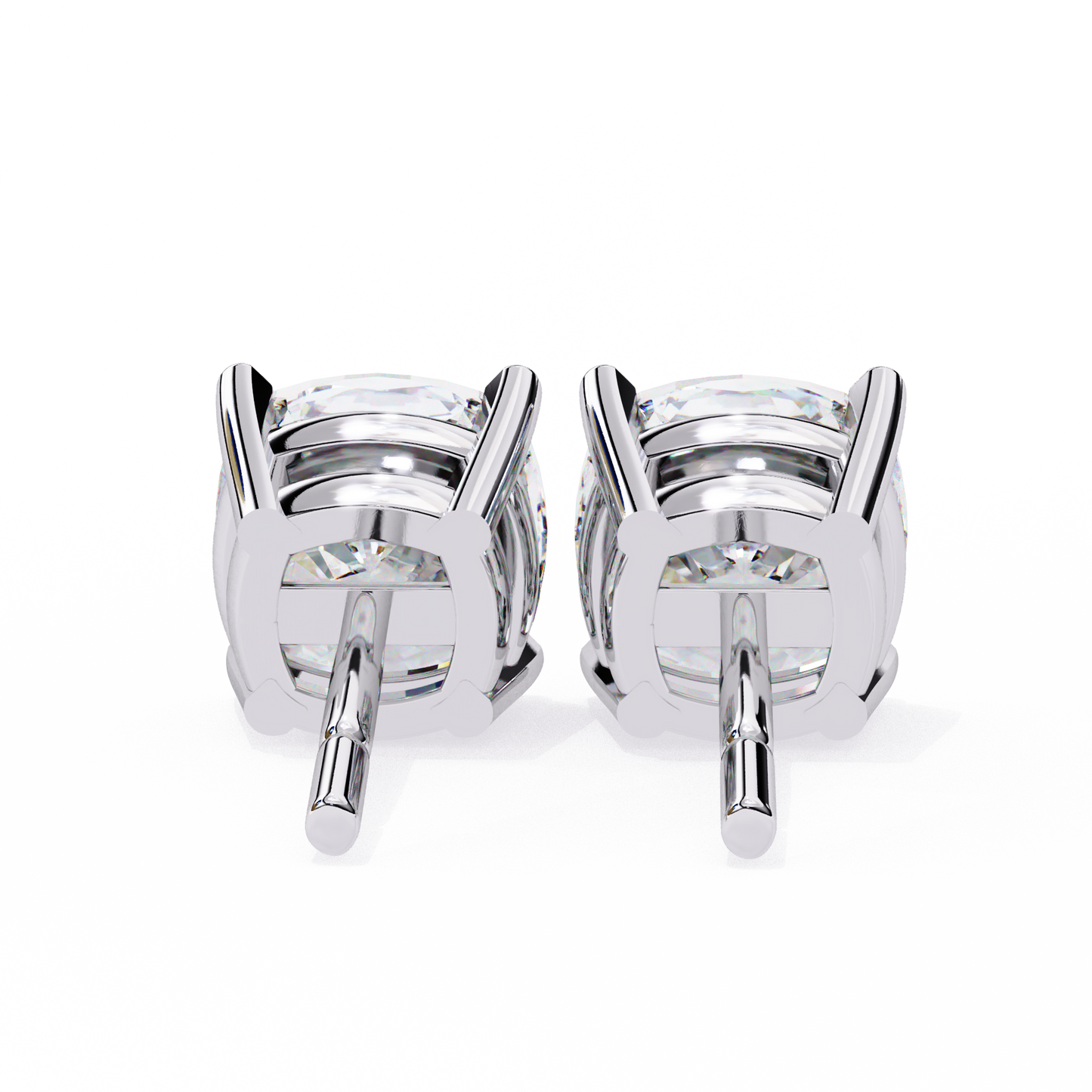 Vintage 2.33Ct Cushion Cut White Colorless Diamond Minimalist Classic Cluster Stud Earring Gift For Her - HIGHCARAT DIAMONDS