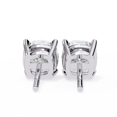 Vintage 2.33Ct Cushion Cut White Colorless Diamond Minimalist Classic Cluster Stud Earring Gift For Her - HIGHCARAT DIAMONDS