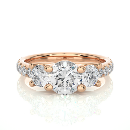 2.34 Carat Delicate Round Lab grown Diamond 14K Solid White Gold Diamond  Ring for Women, - HIGHCARAT DIAMONDS