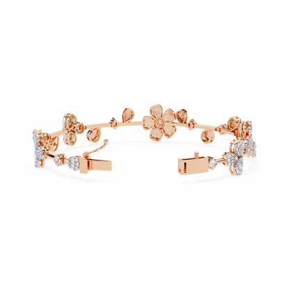 2.36Ct Baguette And Round Cut Diamond Elegant Minimalist Custom Stacking Tennis Party Wear Bracelet - HIGHCARAT DIAMONDS