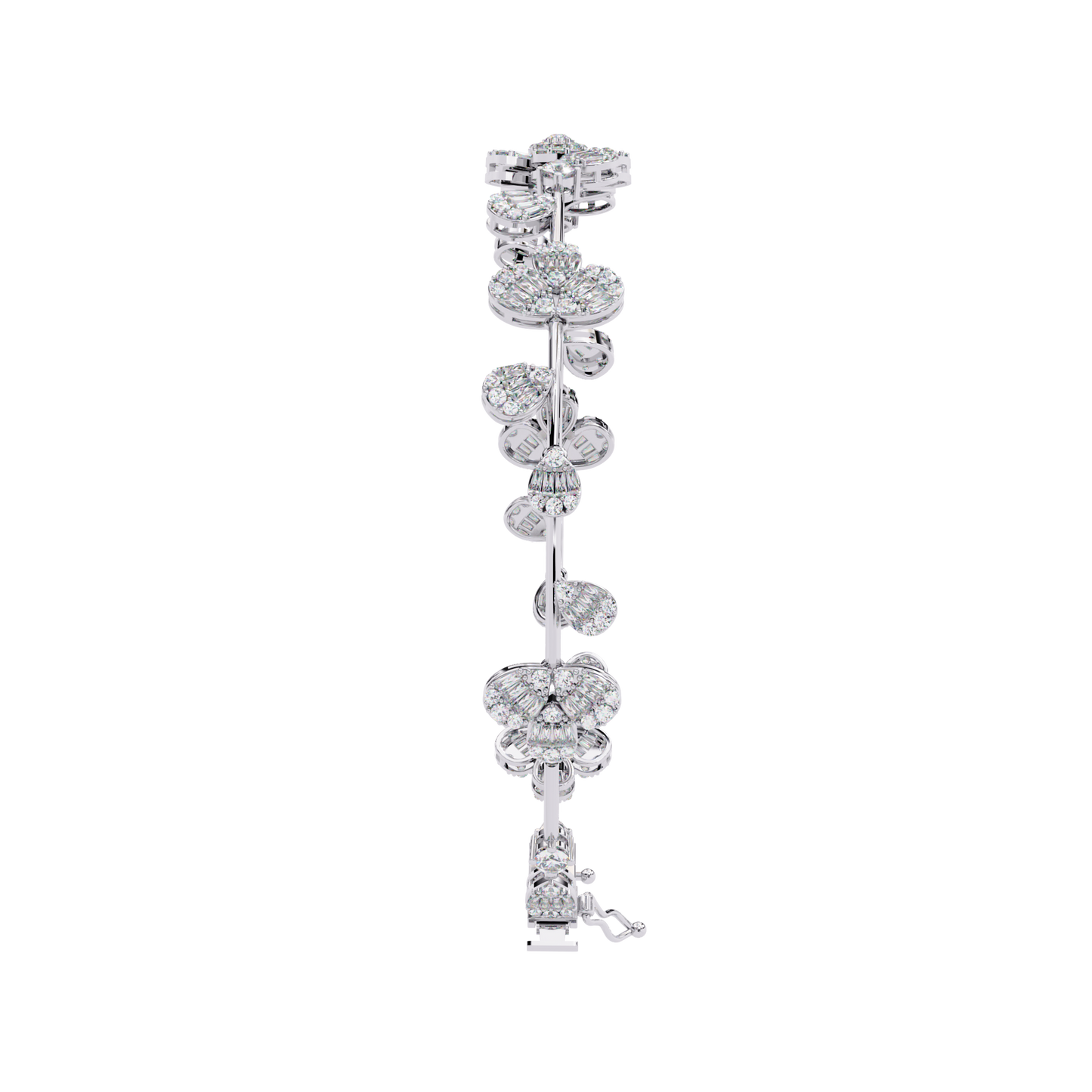 2.36Ct Baguette And Round Cut Diamond Elegant Minimalist Custom Stacking Tennis Party Wear Bracelet - HIGHCARAT DIAMONDS