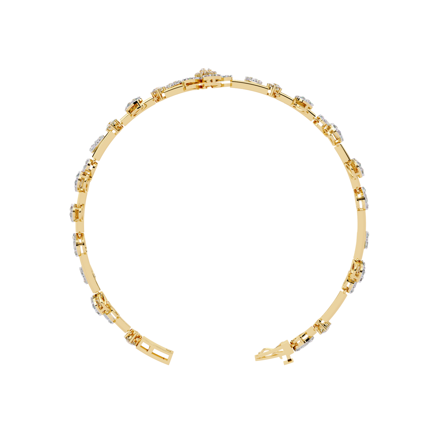 2.36Ct Baguette And Round Cut Diamond Elegant Minimalist Custom Stacking Tennis Party Wear Bracelet - HIGHCARAT DIAMONDS