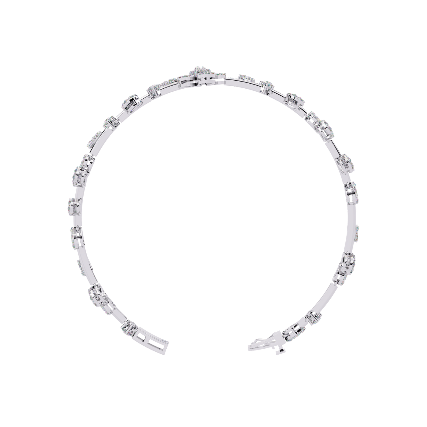 2.36Ct Baguette And Round Cut Diamond Elegant Minimalist Custom Stacking Tennis Party Wear Bracelet - HIGHCARAT DIAMONDS