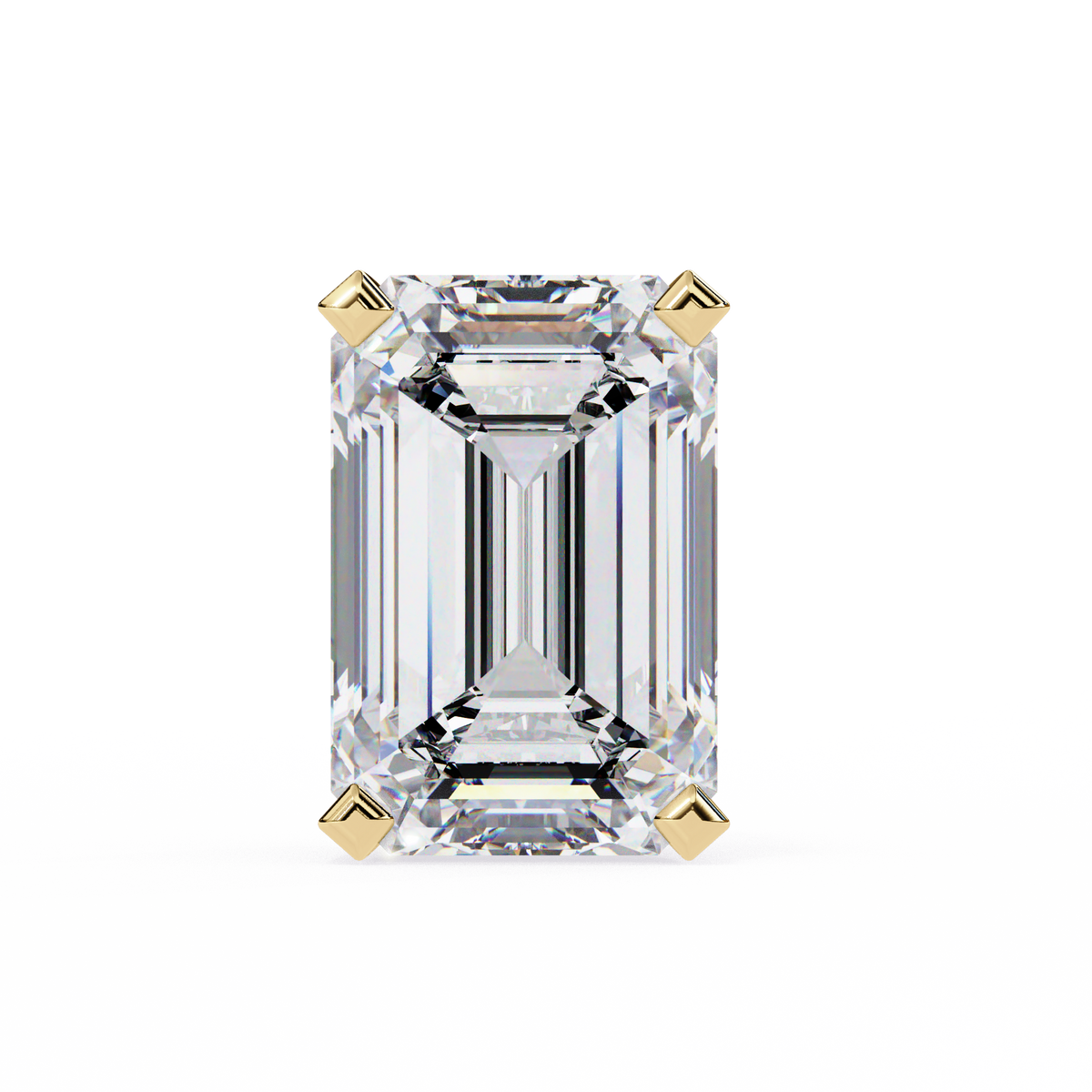 2.39Ct Emerald Cut High Quality Lab Grown Diamond Unique Delicate Solitaire Vintage Screw Back Stud Daily Wear Earring - HIGHCARAT DIAMONDS