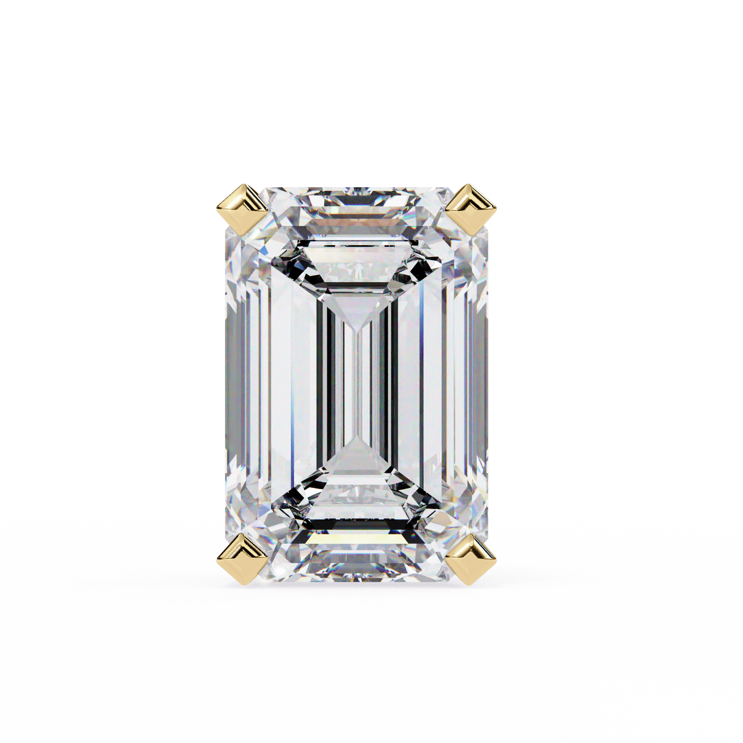2.39Ct Emerald Cut High Quality Lab Grown Diamond Unique Delicate Solitaire Vintage Screw Back Stud Daily Wear Earring - HIGHCARAT DIAMONDS