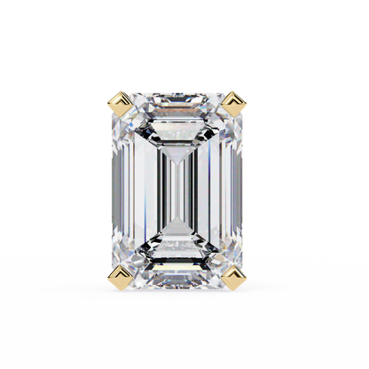 2.39Ct Emerald Cut High Quality Lab Grown Diamond Unique Delicate Solitaire Vintage Screw Back Stud Daily Wear Earring - HIGHCARAT DIAMONDS