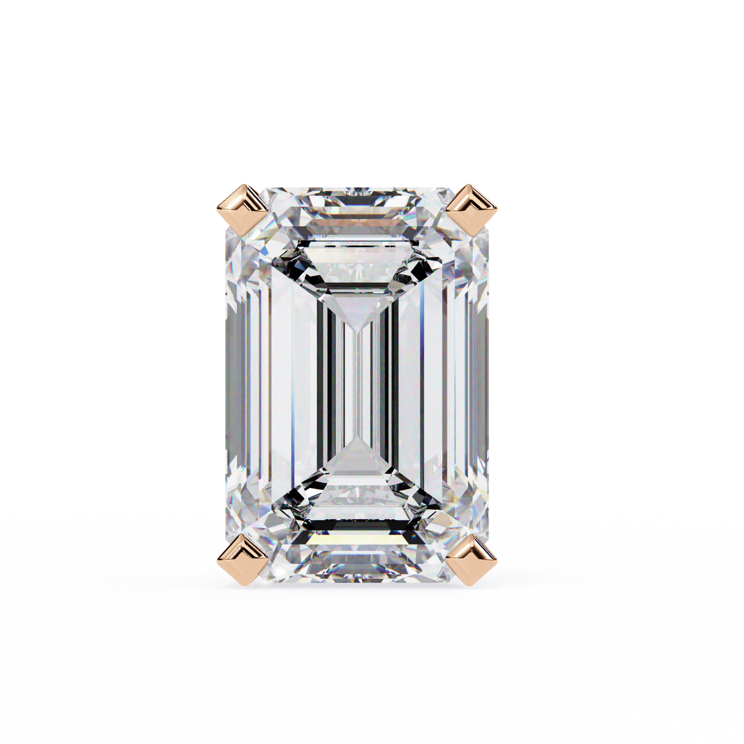 2.39Ct Emerald Cut High Quality Lab Grown Diamond Unique Delicate Solitaire Vintage Screw Back Stud Daily Wear Earring - HIGHCARAT DIAMONDS