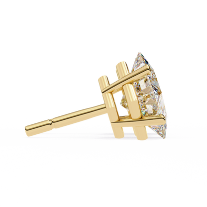 2.39Ct Princess Cut Top Grade Diamond Prong Set Solitaire Dainty Sparkling Stud Daily Wear Earring For Women's - HIGHCARAT DIAMONDS