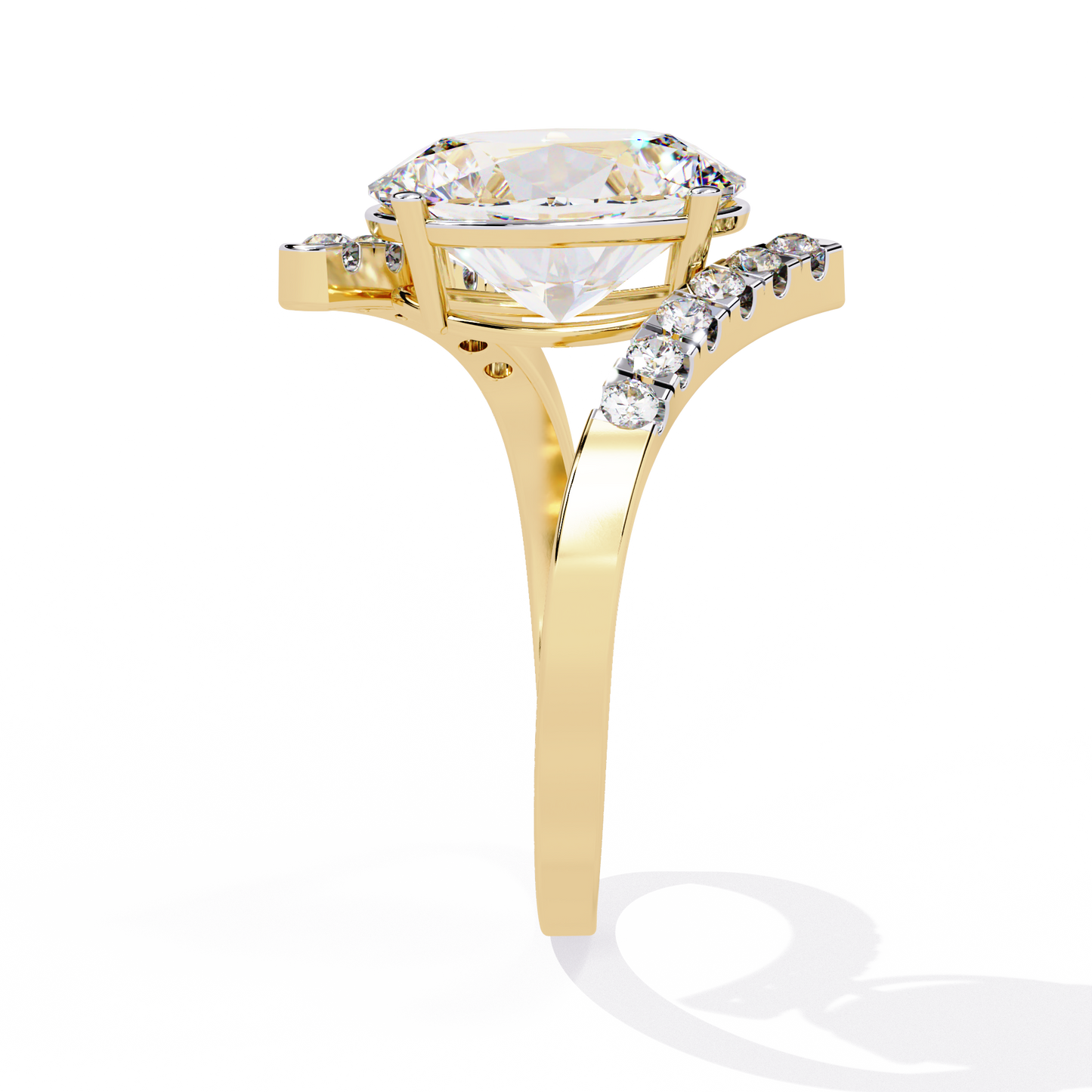 2.41Ct Oval And Round Cut Diamond Antique Timeless Prong Set Dainty Minimalist Promise Ring Gift For Her