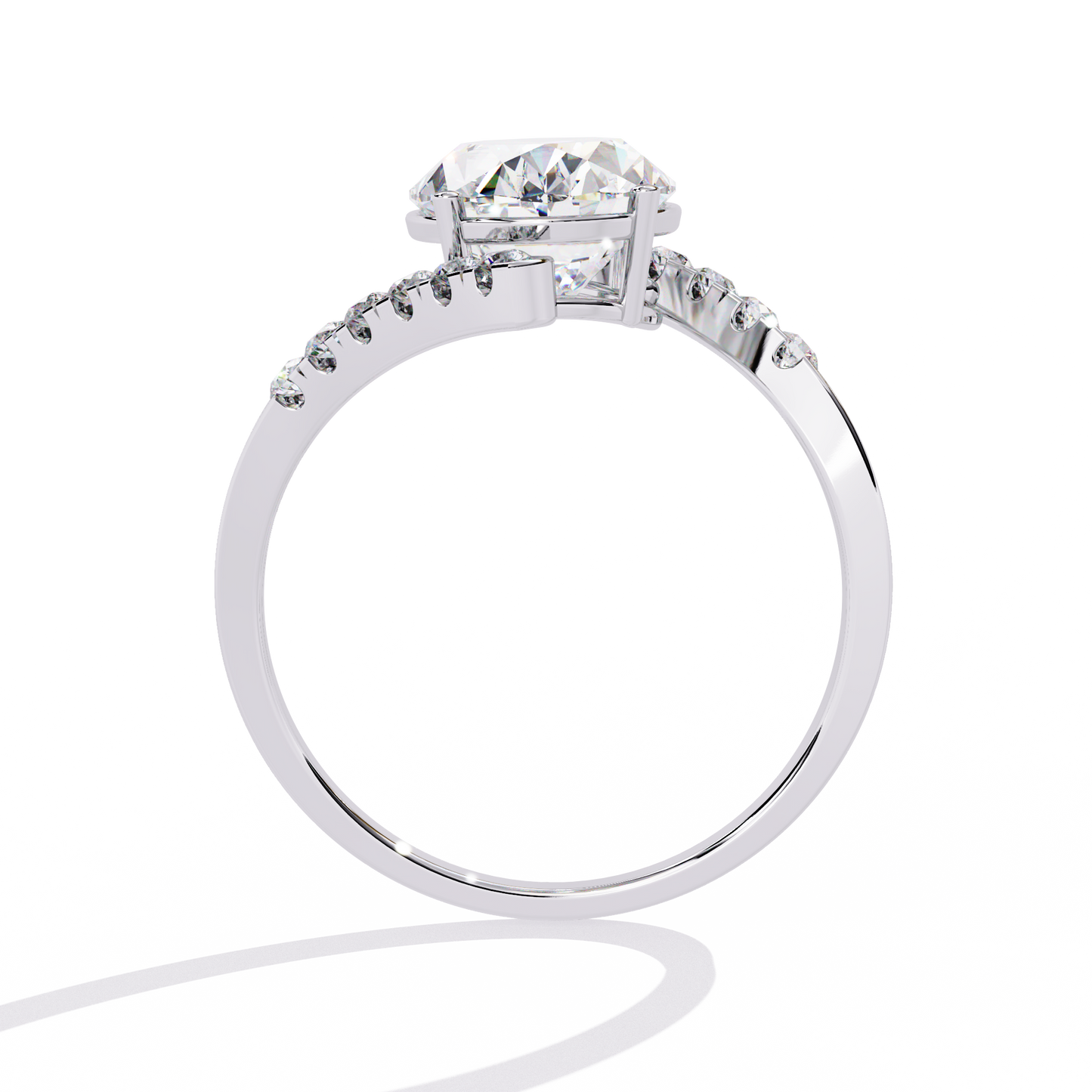 2.41Ct Oval And Round Cut Diamond Antique Timeless Prong Set Dainty Minimalist Promise Ring Gift For Her