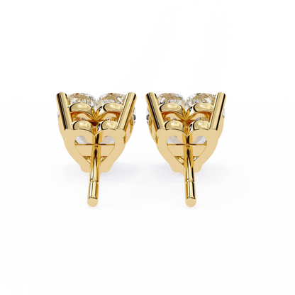 Prong Set 2.43Ct Heart Cut Top Grade Diamond Elegant Stackable Vintage Stud Fabulous Earring Gift For Women's - HIGHCARAT DIAMONDS