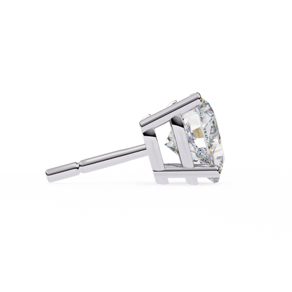 Prong Set 2.43Ct Heart Cut Top Grade Diamond Elegant Stackable Vintage Stud Fabulous Earring Gift For Women's - HIGHCARAT DIAMONDS