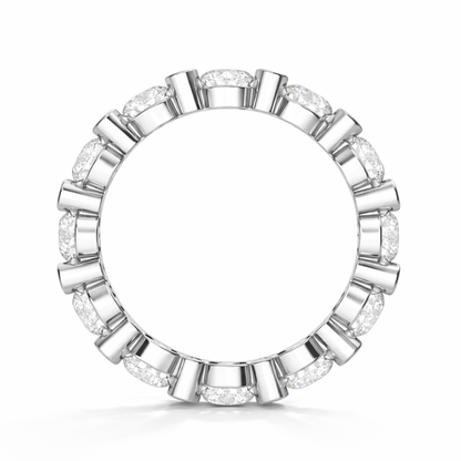 2.46Ct Round Cut High Quality Diamond Full Eternity Minimalist 14k Solid Yellow Gold Handmade Promise Band Gift For Women's - HIGHCARAT DIAMONDS