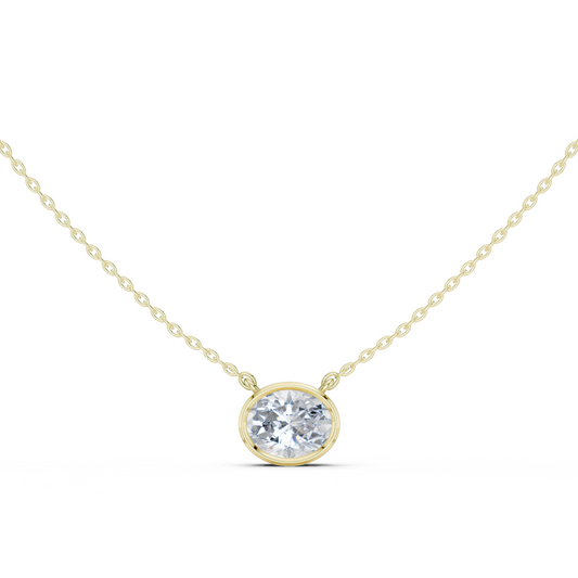 2.50 CT Oval Cut Lab Grown Diamond 18k Solid Rose Gold Ethical Pendant - HIGHCARAT DIAMONDS