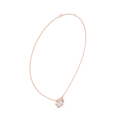 2.50 CT Oval Cut Lab Grown Diamond 18k Solid Rose Gold Ethical Pendant - HIGHCARAT DIAMONDS