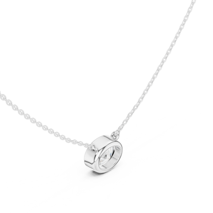 2.50 CT Oval Cut Lab Grown Diamond 18k Solid Rose Gold Ethical Pendant - HIGHCARAT DIAMONDS