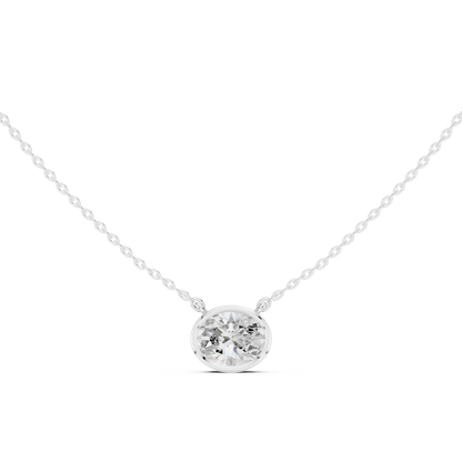 2.50 CT Oval Cut Lab Grown Diamond 18k Solid Rose Gold Ethical Pendant - HIGHCARAT DIAMONDS