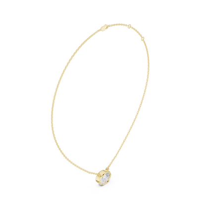 2.50 CT Oval Cut Lab Grown Diamond 18k Solid Rose Gold Ethical Pendant - HIGHCARAT DIAMONDS
