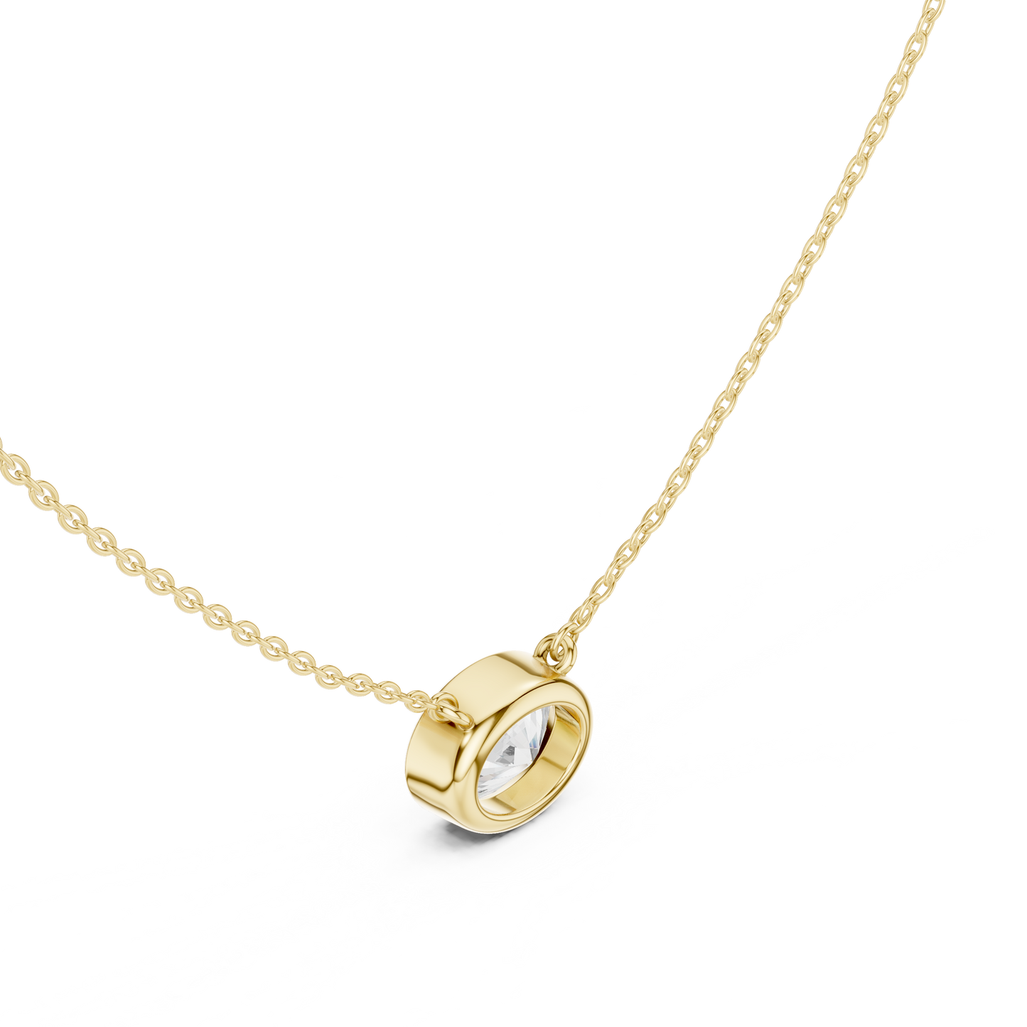 2.50 CT Oval Cut Lab Grown Diamond 18k Solid Rose Gold Ethical Pendant - HIGHCARAT DIAMONDS